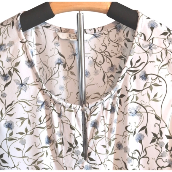 Alfred Sung Floral Sleeveless Blouse | Size M - Picture 2 of 7